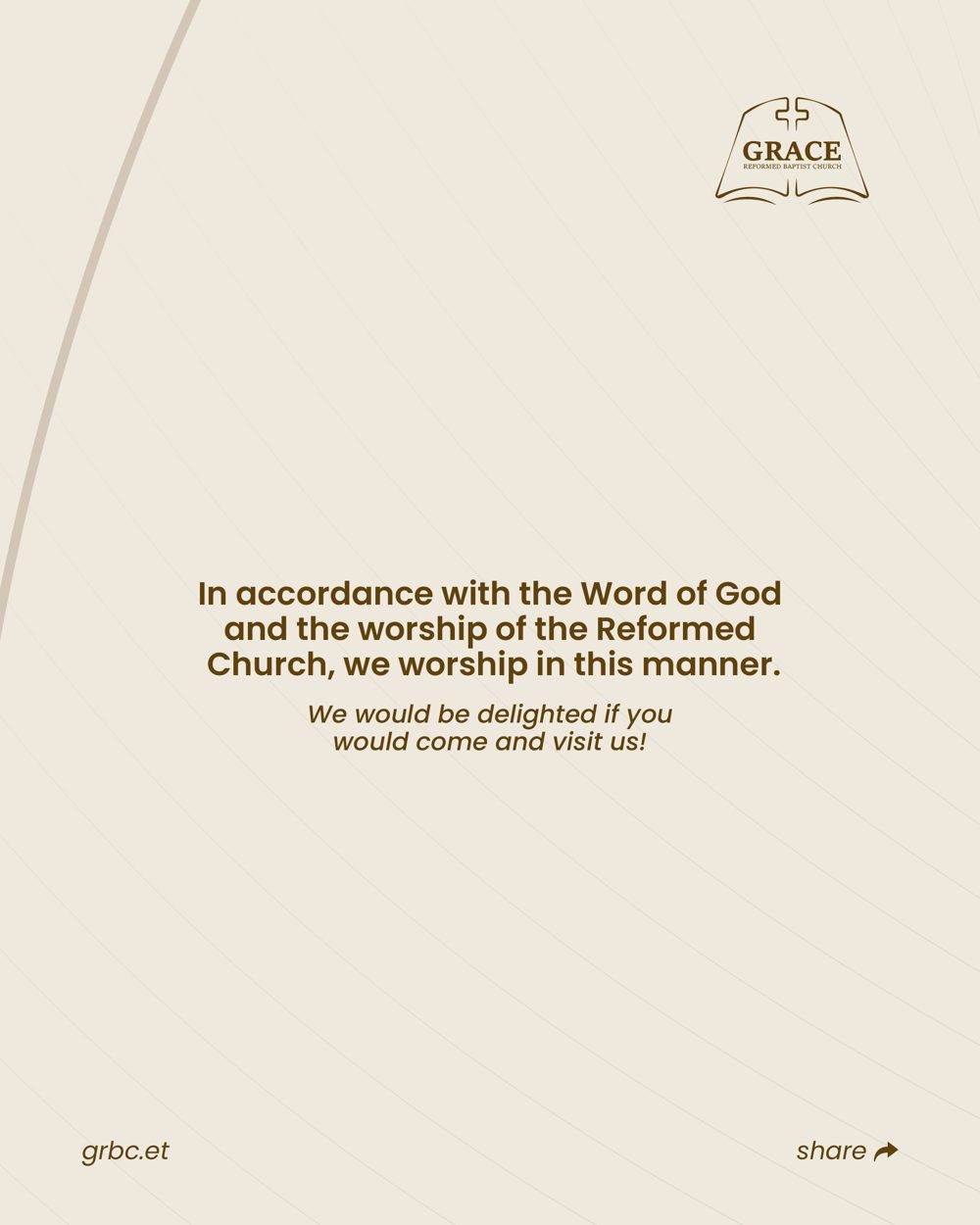 The Order of Divine Service at GRBC — card 5