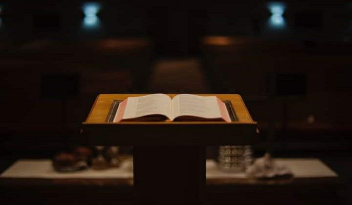An open Bible